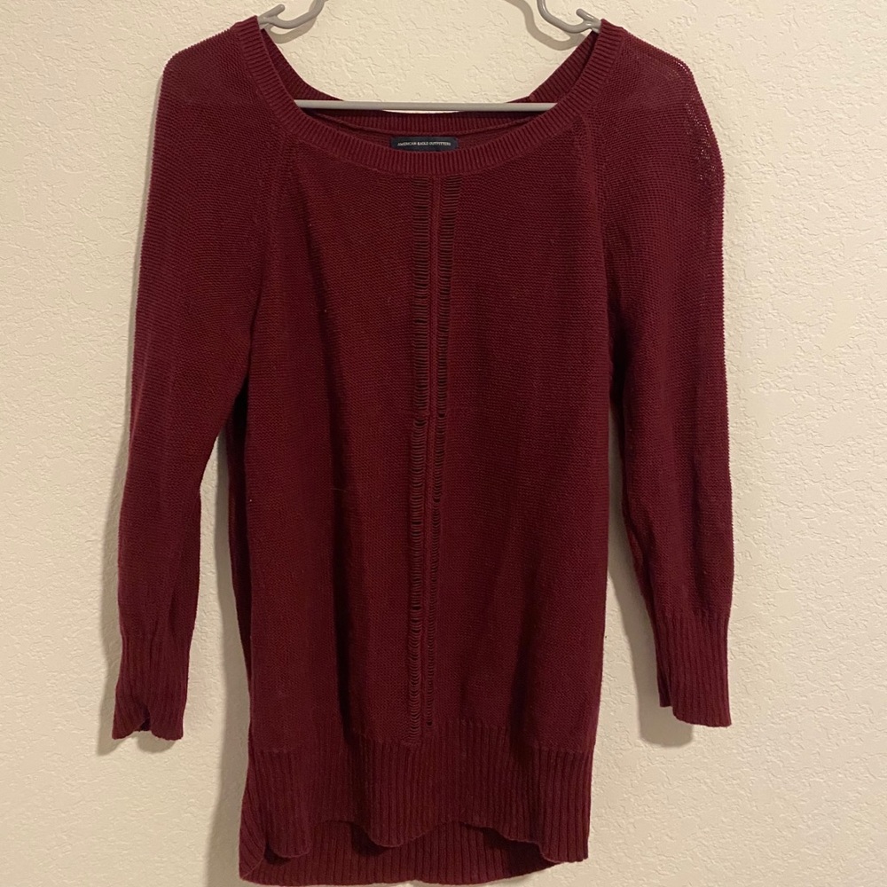 American Eagle Outfitters Maroon Sweater